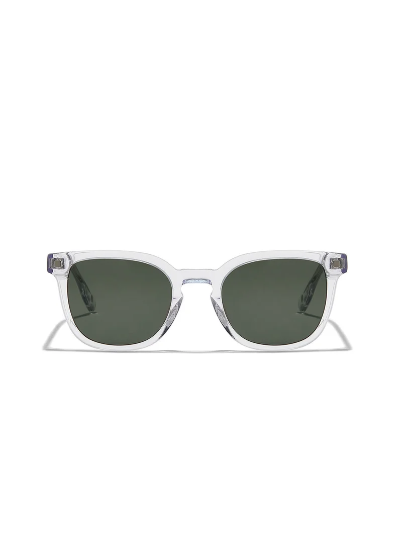 30Sundays Reef,Unisex Sunglasses, Square Sunglasses UV400 (Transparent,Green)