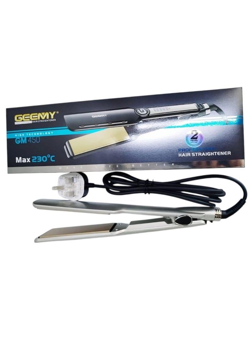 GEEMY GM450 Professional Ceramic Coated Plate Flat Iron Hair Straightener With LCD Display Hair Straightener - Image 5