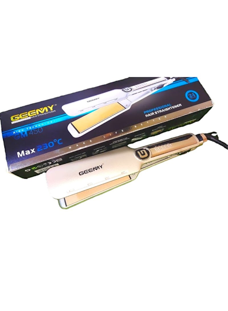 GEEMY GM450 Professional Ceramic Coated Plate Flat Iron Hair Straightener With LCD Display Hair Straightener - Image 3