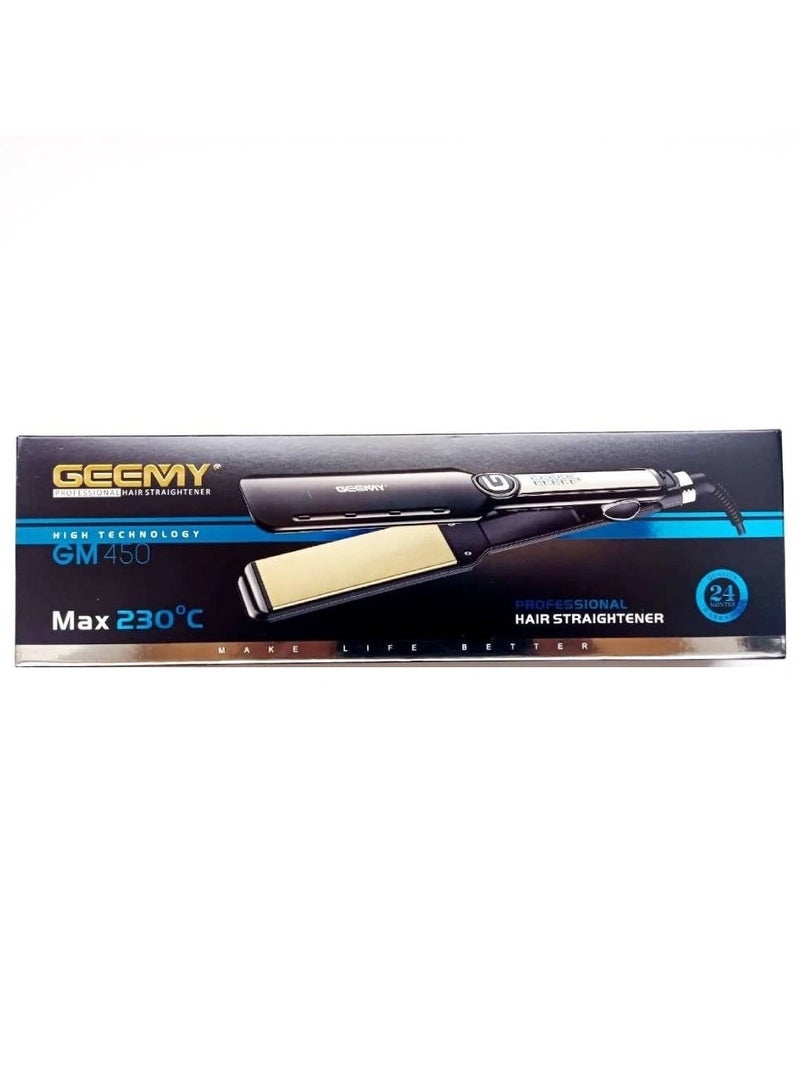GEEMY GM450 Professional Ceramic Coated Plate Flat Iron Hair Straightener With LCD Display Hair Straightener - Image 4