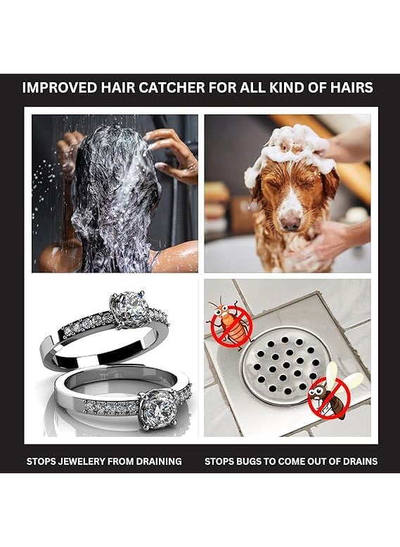 REETIK FASHION HUB REETIK FASHION HUB 10Pcs Shower Drain Disposable Hair Catcher Shower Drain Floor Sink Strainer Filter Mesh with Stickers for Bathroom and Kitchen  - Image 4
