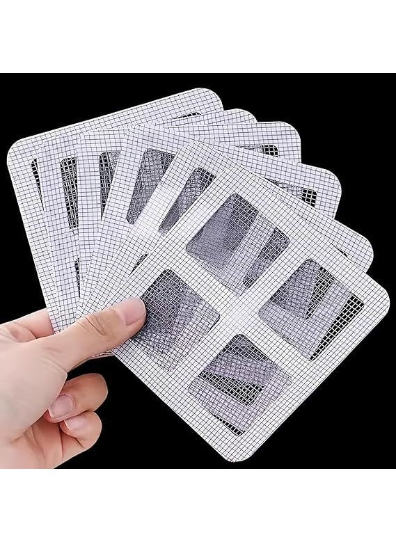 REETIK FASHION HUB REETIK FASHION HUB 10Pcs Shower Drain Disposable Hair Catcher Shower Drain Floor Sink Strainer Filter Mesh with Stickers for Bathroom and Kitchen  - Image 1