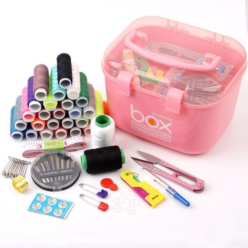 HOMAVA Multipurpose Rectangular Storage Box with Layers, Medicine Pill Organizer First Aid Kit |19.5 x 11 x 11.5 Cm | Pink | Plastic - Image 4