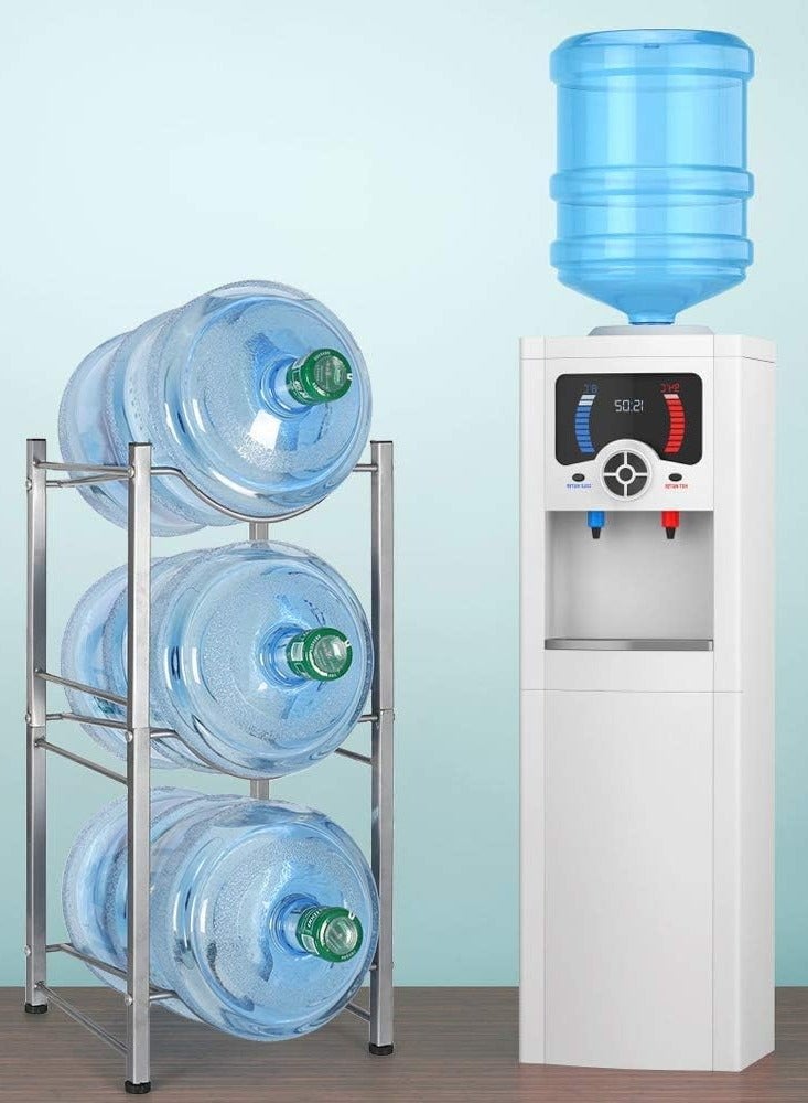GoldenLike Water Bottle Rack,3 Tier Water Bottle Stand 5 Gallon Water Bottle Holder Water Bottle Storage Rack for Office Home and Kitchen - Image 2