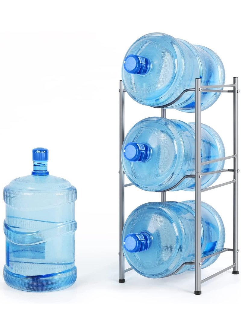 GoldenLike Water Bottle Rack,3 Tier Water Bottle Stand 5 Gallon Water Bottle Holder Water Bottle Storage Rack for Office Home and Kitchen - Image 1