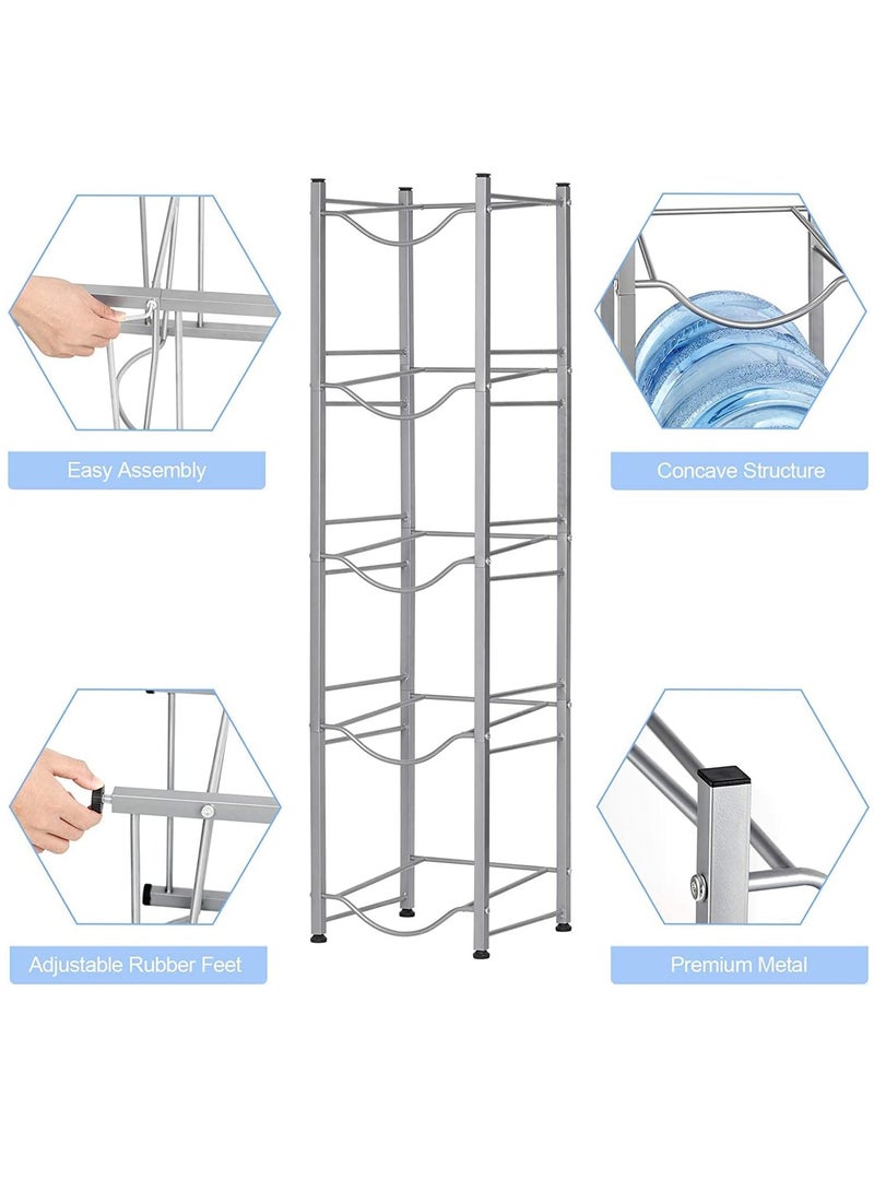GoldenLike Water Bottle Rack,3 Tier Water Bottle Stand 5 Gallon Water Bottle Holder Water Bottle Storage Rack for Office Home and Kitchen - Image 5