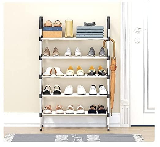 MAMMOTH Stainless Steel Shoe RackShoe Stand MultiPurpose Shoe Rack 5 Tier Folding Foot Wear Storage Living Room Furniture Shoe Rack Space Saving Entryway Cabinet - Image 5