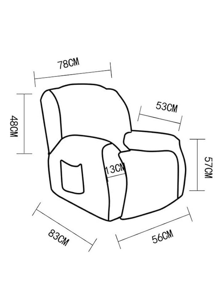 general 4-piece chaise longue cover, geometric jacquard plush chaise longue cover, thickened velvet Chivas Regal sofa cover, chaise longue cover, soft and fluffy, non-slip, children's furniture cover - Image 5