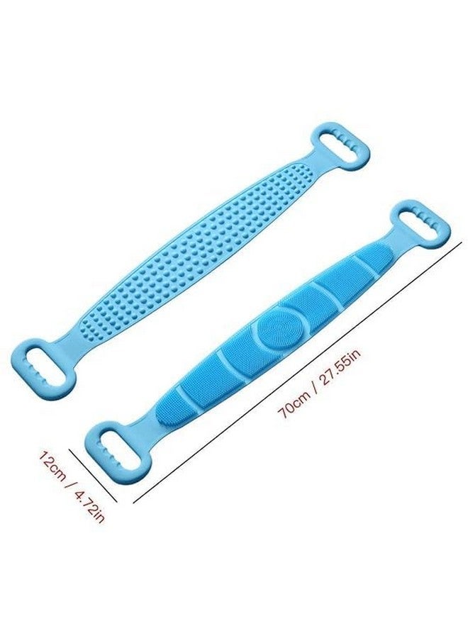 Botash double sided silicone shower bath belt back scrubber brush for bathing for women with long handle scrubber belt for body cleaning Massage Dead Skin Removal Exfoliating Belt(1pcss/multicolour) - Image 4