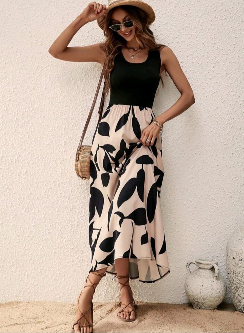 SHEIN Clasi Graphic Print Sleeveless A-line Dress  - Image 1