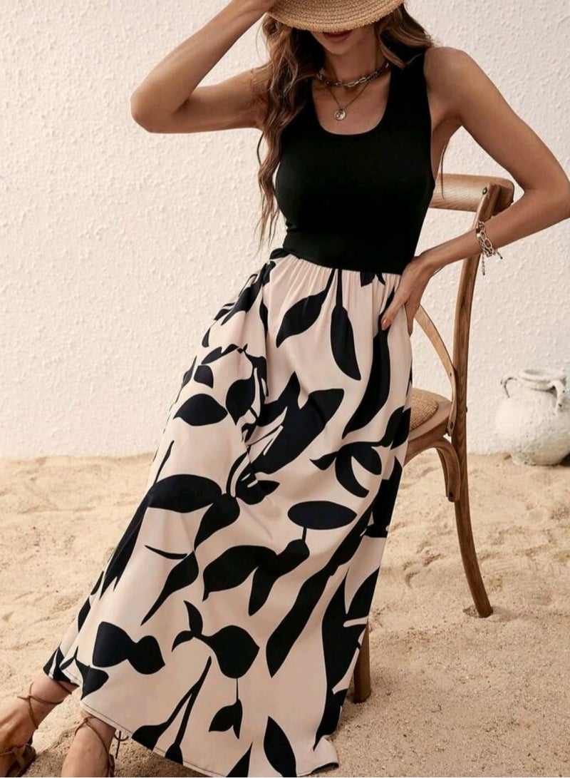 SHEIN Clasi Graphic Print Sleeveless A-line Dress  - Image 4