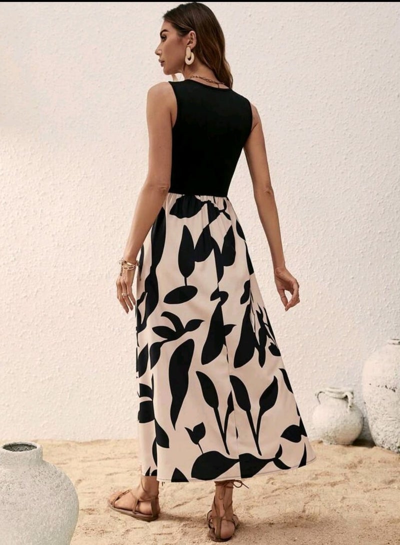 SHEIN Clasi Graphic Print Sleeveless A-line Dress  - Image 2