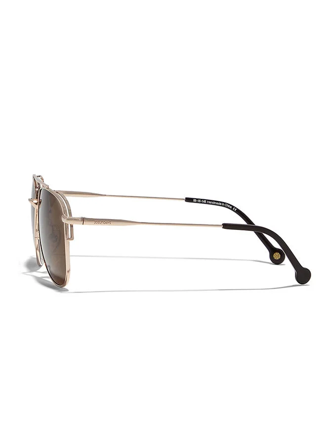30 سندايز 30Sundays LEGACY,Men Sunglasses, Aviator Sunglasses, UV Protection: UV400 (Gold,Brown)
