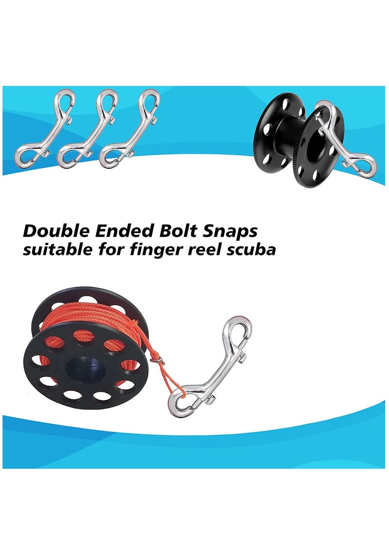 SYOSI - 12 Pieces Double Ended Bolt Snaps Hook Zinc Alloy Double Trigger Clips Home Pet Accessory for Linking Dog Leash Collar Leash Key Chain Horse Tack Pet Sling Feed Buckets - Image 1