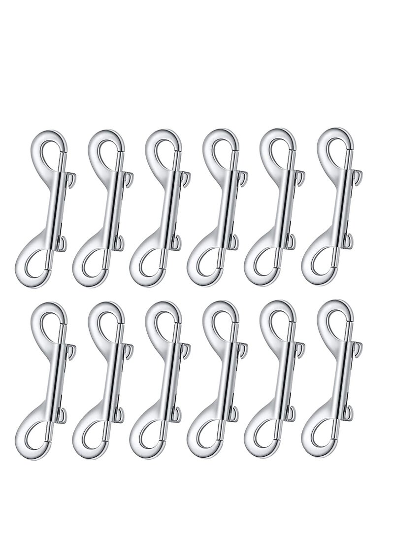 SYOSI 12 Pieces Double Ended Bolt Snaps Hook Zinc Alloy Double Trigger Clips Home Pet Accessory for Linking Dog Leash Collar Leash Key Chain Horse Tack Pet Sling Feed Buckets  - Image 1