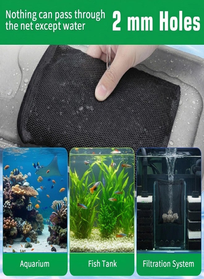 ADLABLD 10 pcs Aquarium Media Bag with Zipper, Reusable Fine Mesh Bag for Aquarium Filter Media, 5.9" x 3.9" - Image 3