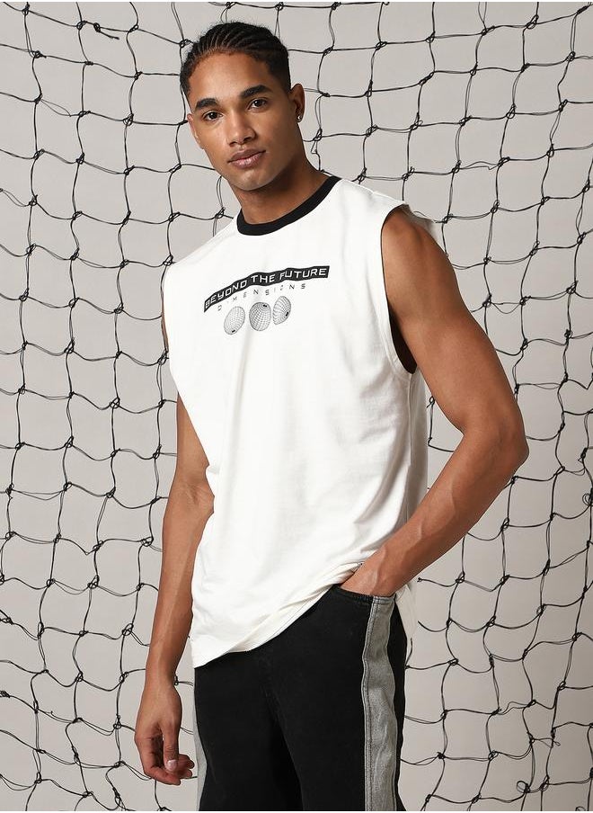 Hubberholme - Men Futurestic Printed Sleeveless T-shirt - Image 1