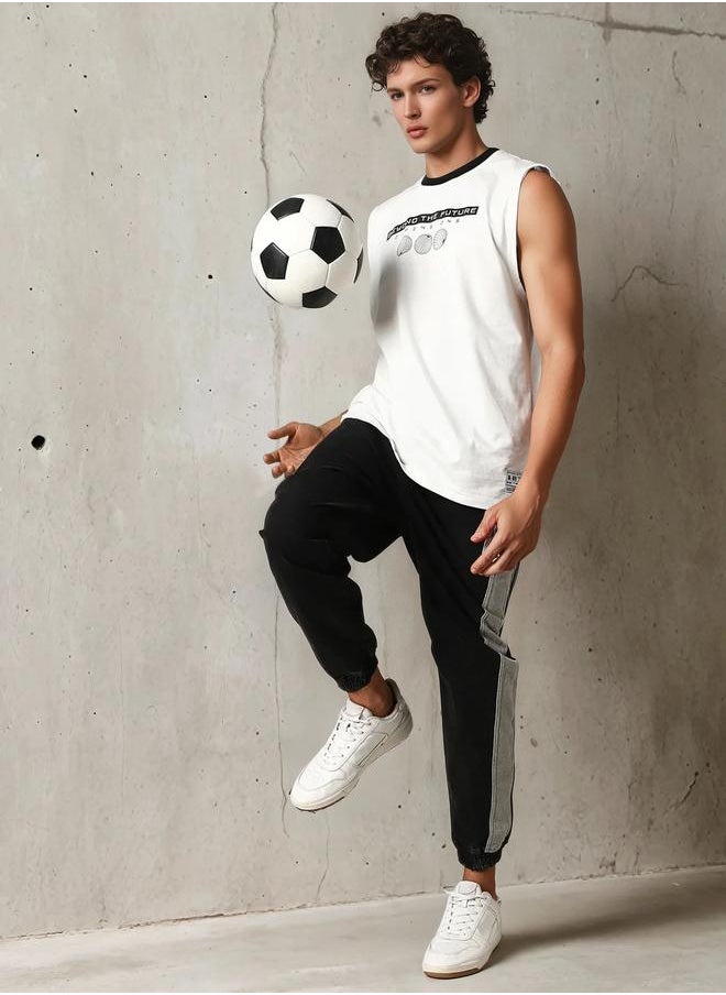 Hubberholme - Men Futurestic Printed Sleeveless T-shirt - Image 1
