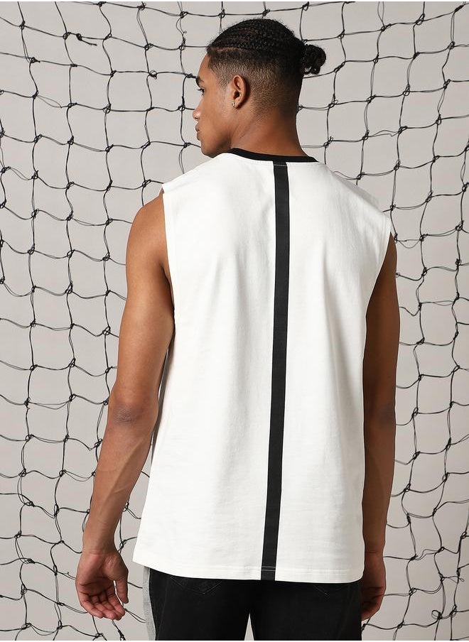 Hubberholme - Men Futurestic Printed Sleeveless T-shirt - Image 1