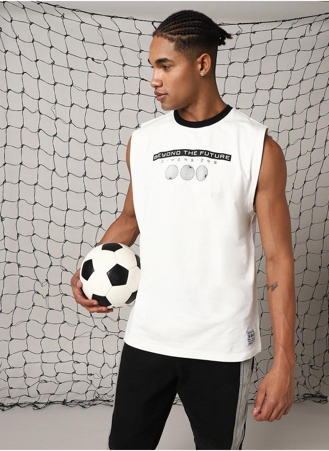 Hubberholme - Men Futurestic Printed Sleeveless T-shirt - Image 1