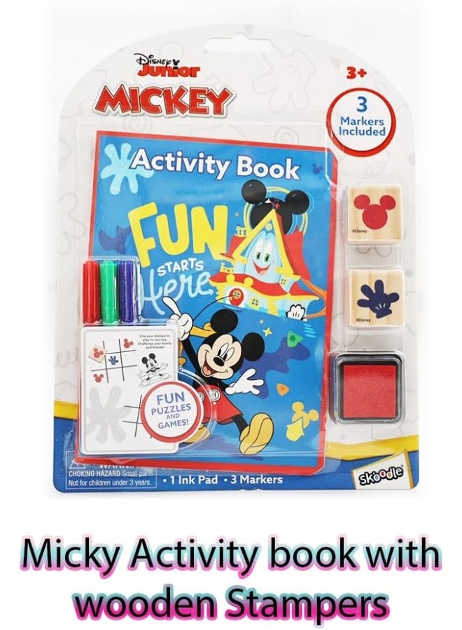 SKOODLE Disney Activity Coloring Book with Stamps & Markers Kids Painting kit Educational Toys for 3-6 Boys & Girls Birthday Gifts School Craft Activities (Mickey) - Image 2