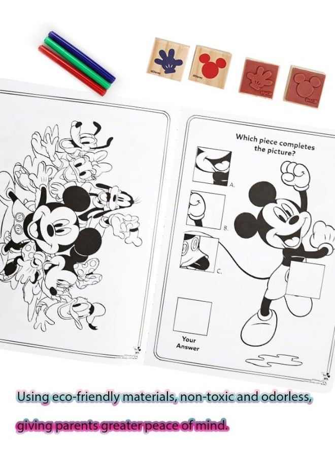 SKOODLE Disney Activity Coloring Book with Stamps & Markers Kids Painting kit Educational Toys for 3-6 Boys & Girls Birthday Gifts School Craft Activities (Mickey) - Image 3