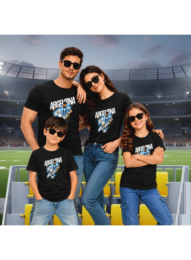 Argentina Football  World Fans Printed Tshirts Supporting The Football Jersey Tshirts For Men|Women|Kids To Win The Cup - Image 4