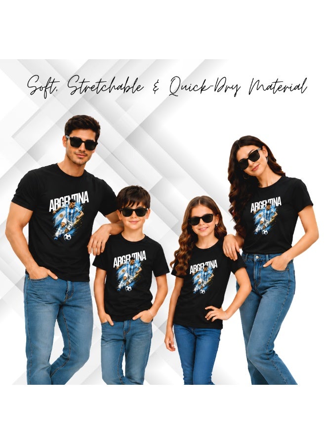 Argentina Football  World Fans Printed Tshirts Supporting The Football Jersey Tshirts For Men|Women|Kids To Win The Cup - Image 2
