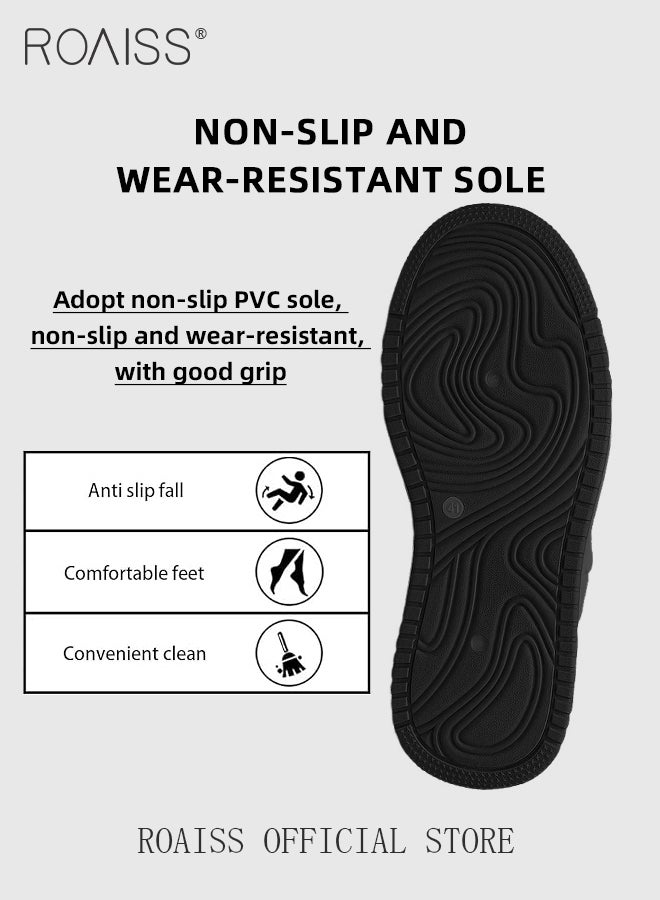 roaiss Stylish Colorblock Breathable Sneakers for Men Casual Double Lace up Non Slip Platform Skateboard Shoes Men's Low Top Cross Strap Design Comfy Soft Sole Sports Shoes - Image 3
