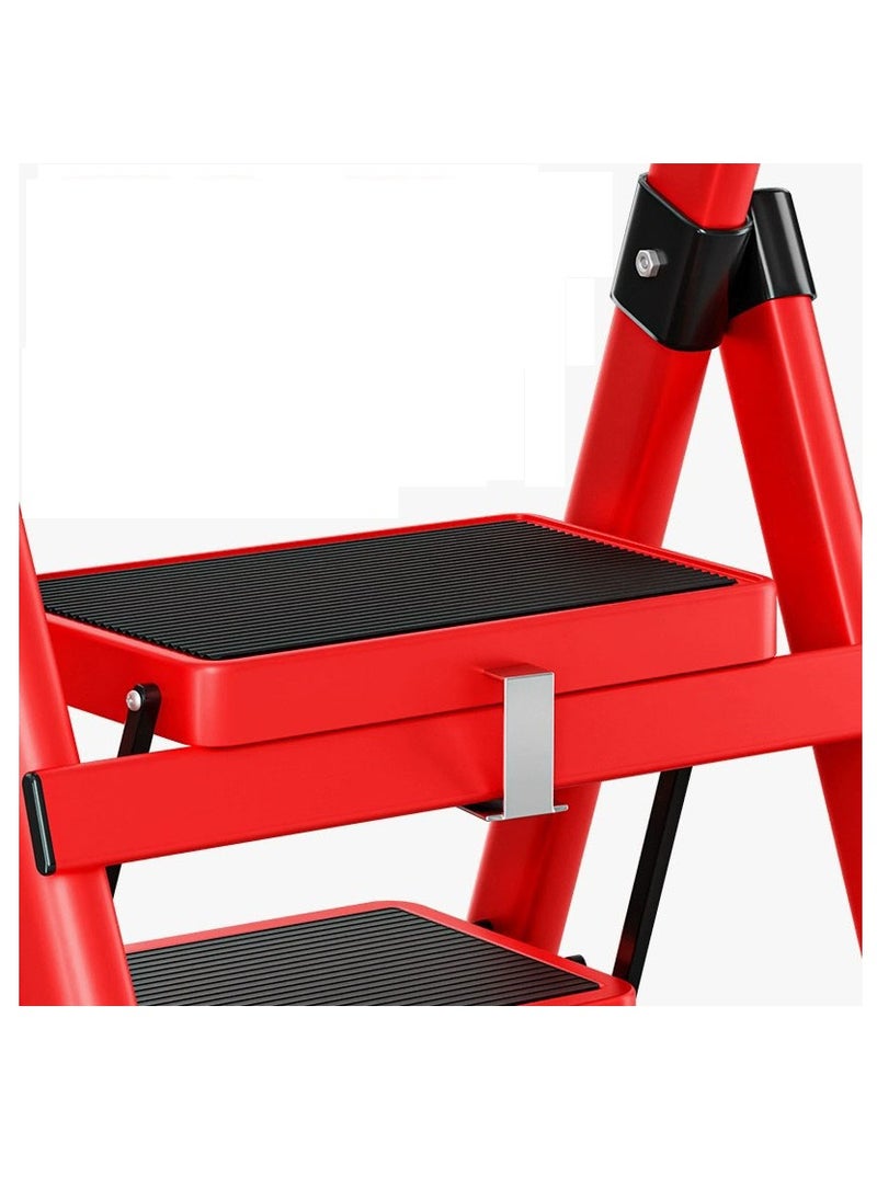 Arabest - Easy to use and Carry Telescopic Ladder Foldable Ladder Home Kitchen Closet Library Ladders, 4 Step Folding Lightweight Stepladder with Tool Shelf for Garage, Hot Tub & Indoor - Image 1