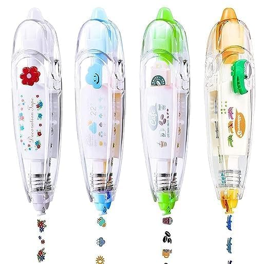 Kriya kriya Roller Correction Tape Sticker Machines Lace Decoration Tape Pen Creative Cartoon Pattern Decorative Tape Stickers - Image 1