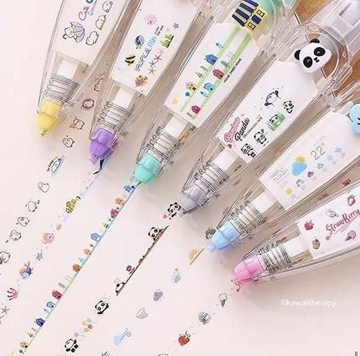 Kriya kriya Roller Correction Tape Sticker Machines Lace Decoration Tape Pen Creative Cartoon Pattern Decorative Tape Stickers - Image 5