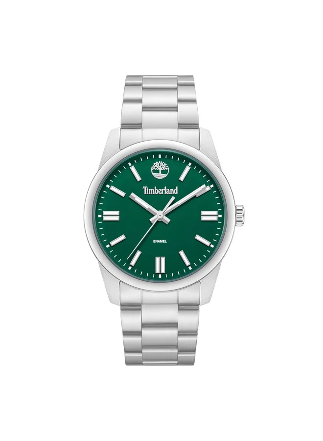 Midnight Mine Green Dial Stainless Steel Bracelet Analog Watch for Men, 42mm