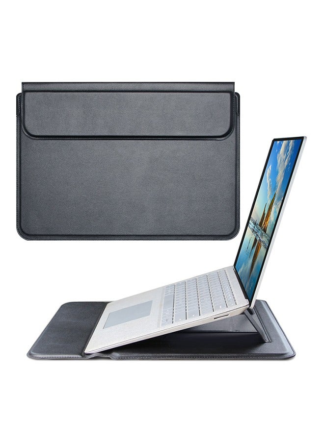 3-In-1 Laptop Case 15.4" Mouse Pad Portable Business Briefcase With Stand Ultra-Thin Computer Bag Leather Waterproof Workbench Compatible With Storage Bag/Mouse Pad/Stand  - Image 1