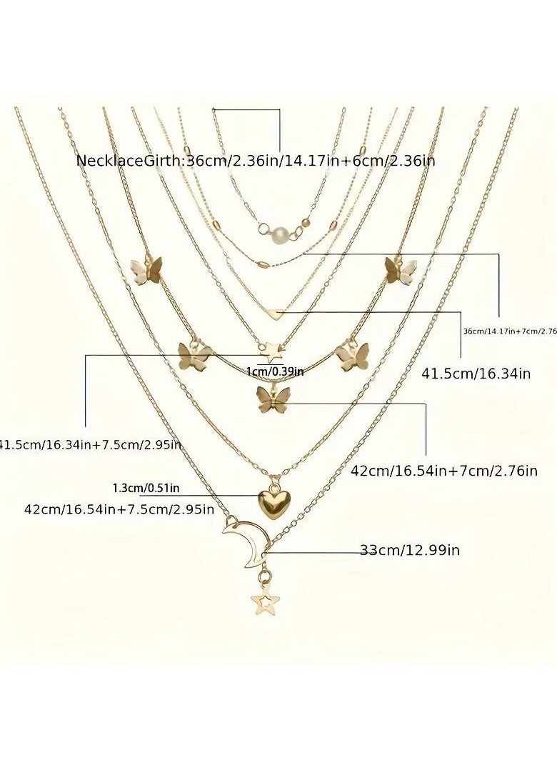Goolsky Vintage Style Butterfly Choker Necklace Set with Chain Details - Daily Wear for All Seasons - Image 3
