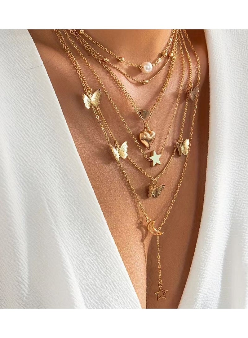 Goolsky Vintage Style Butterfly Choker Necklace Set with Chain Details - Daily Wear for All Seasons - Image 4