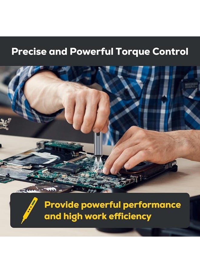 Electric Screwdriver 68-in-1 Set – Mini Cordless Rechargeable Tool with 5 Torque Settings, 3 LED Lights for Phones, Laptops, Cameras, and PC Accessories - Image 5