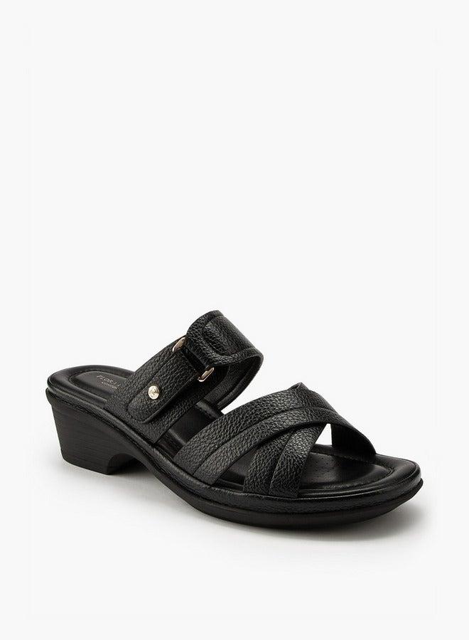 Flora Bella By Shoexpress Criss-Cross Textured Slip-On Sandals - Image 1