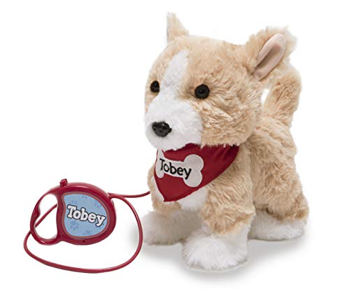 Cuddle Barn Walking Buddies Tobey Animated Dog Stuffed Animal Plush Toy Walks Wags Tail and Says Playful Phrases 11 inches - Image 1