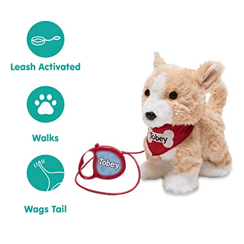 Cuddle Barn Walking Buddies Tobey Animated Dog Stuffed Animal Plush Toy Walks Wags Tail and Says Playful Phrases 11 inches - Image 5