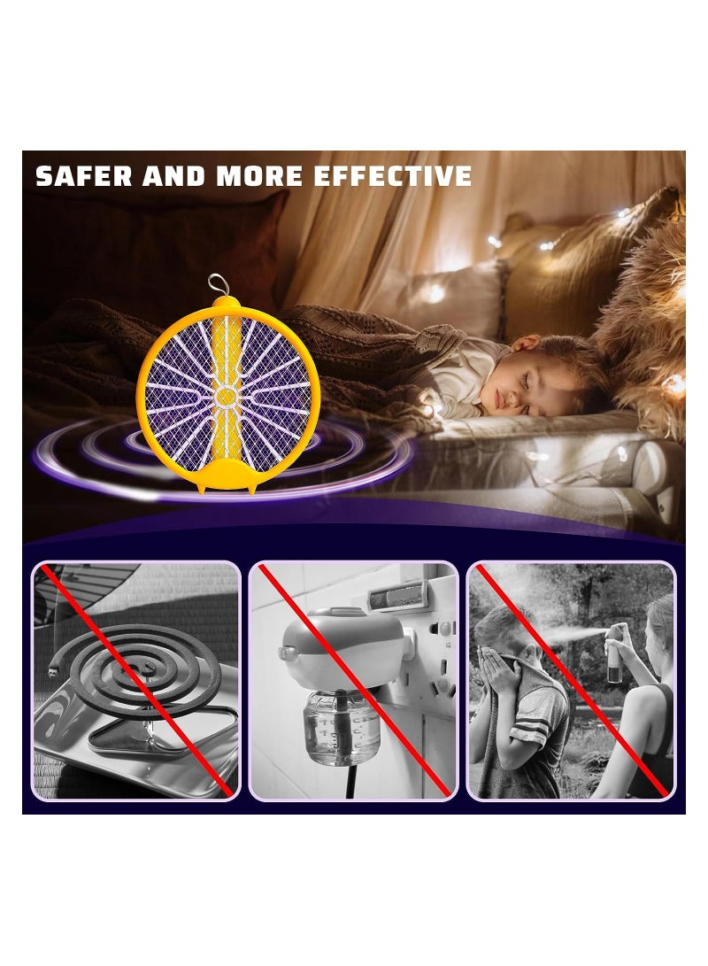 KASTWAVE Foldable Electric Mosquito Swatter, USB Rechargeable Electric Fly Swatter  with UV Light, 3 Layers Mesh Mosquito Swatter for Kitchen Home Indoor Camping Pest - Image 4