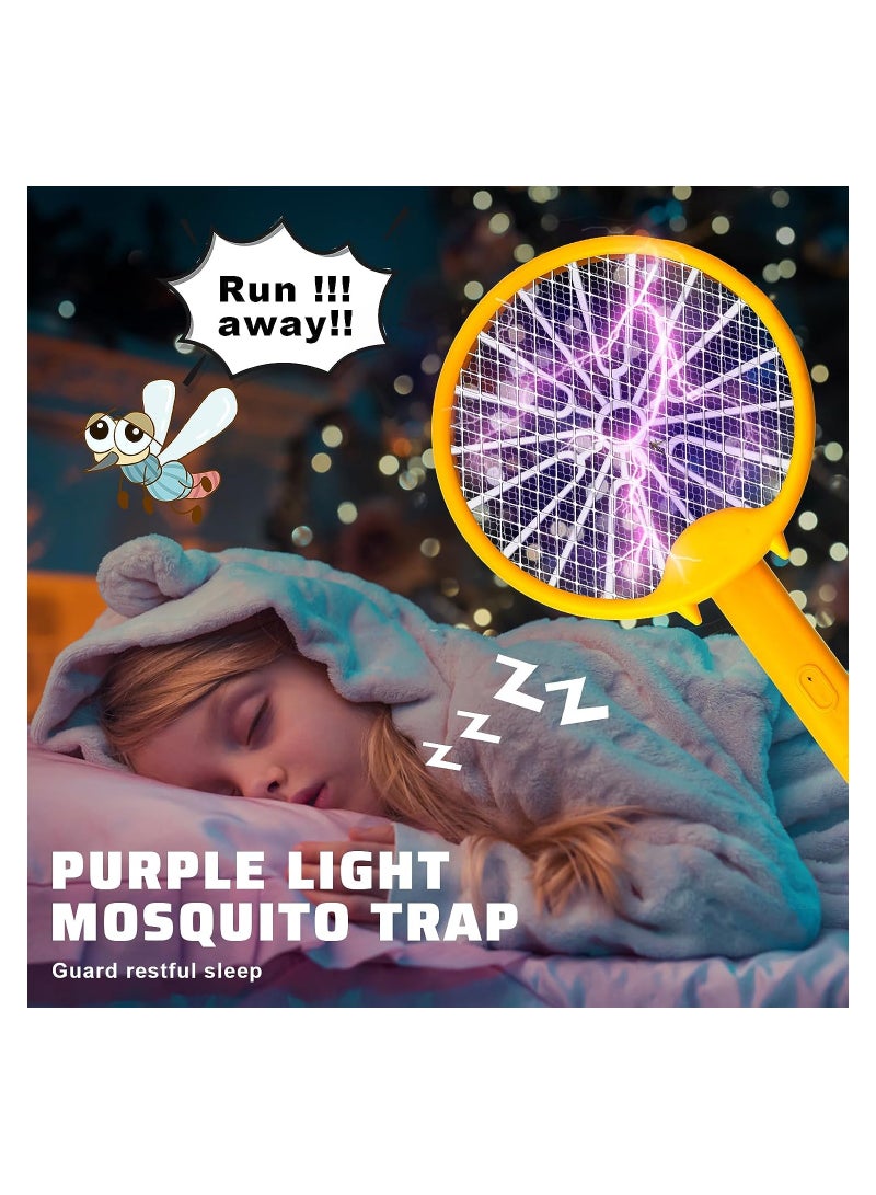 KASTWAVE Foldable Electric Mosquito Swatter, USB Rechargeable Electric Fly Swatter  with UV Light, 3 Layers Mesh Mosquito Swatter for Kitchen Home Indoor Camping Pest - Image 2