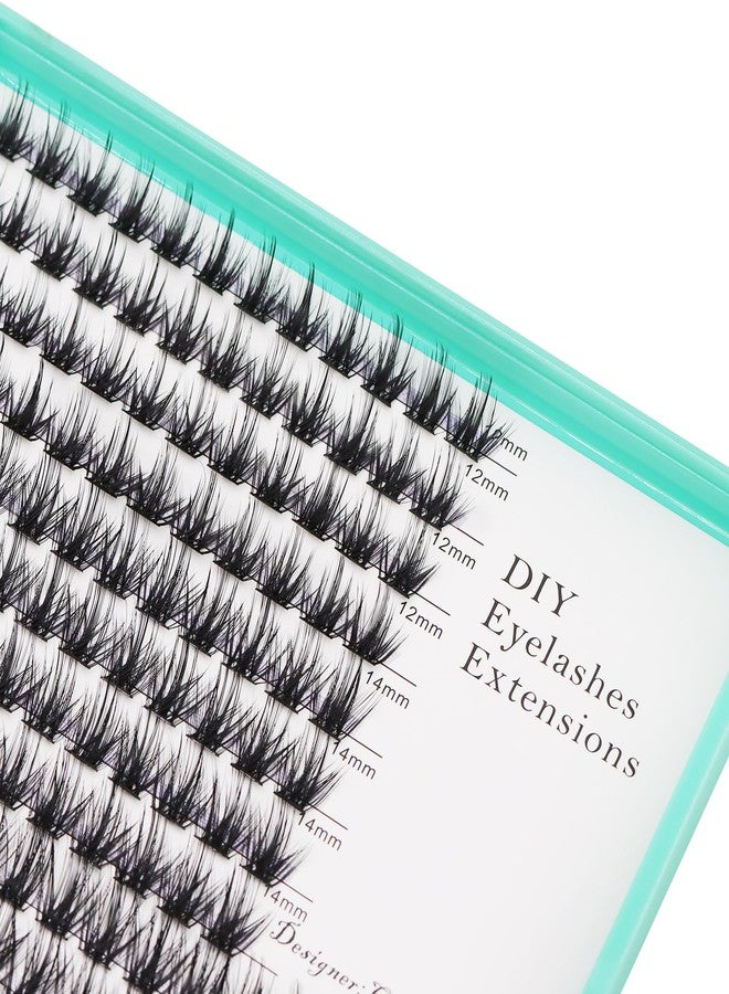 Bodermincer Large Tray 17 Rows 9 Colors Mix Cluster Lashes Extensions Colorful Individual False Cluster, Light Pink, Rose Red, Fluorescent Pink, Fluorescent Yellow, Fluorescent Orange,Light Purple, Deep Green, and Deep Blue (Black 12-14-16-18mm MIX) - Image 4