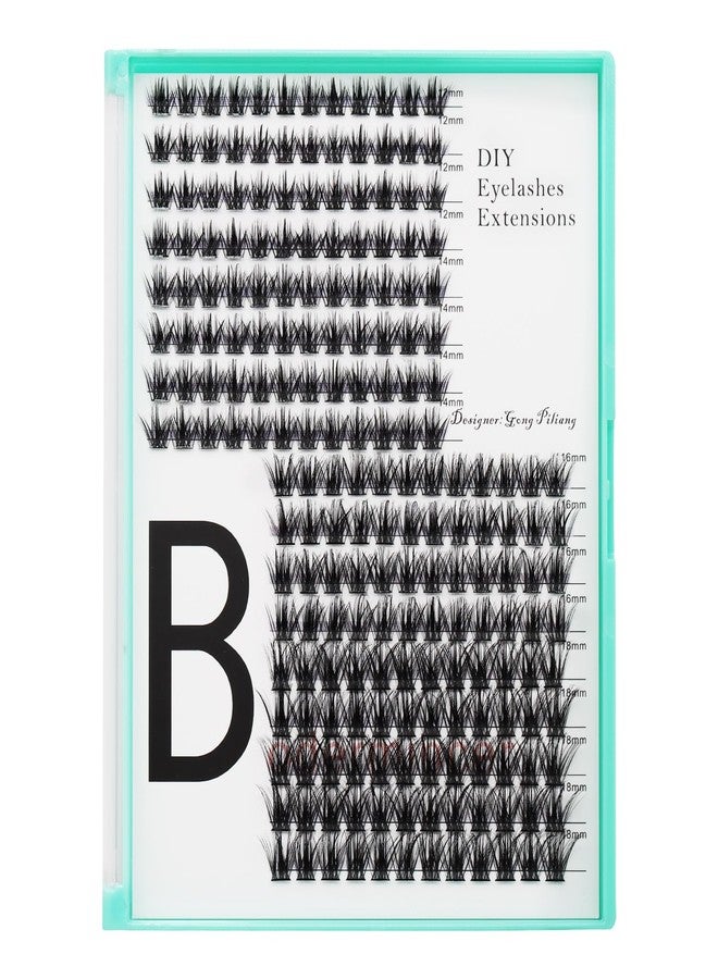 Bodermincer Large Tray 17 Rows 9 Colors Mix Cluster Lashes Extensions Colorful Individual False Cluster, Light Pink, Rose Red, Fluorescent Pink, Fluorescent Yellow, Fluorescent Orange,Light Purple, Deep Green, and Deep Blue (Black 12-14-16-18mm MIX) - Image 1