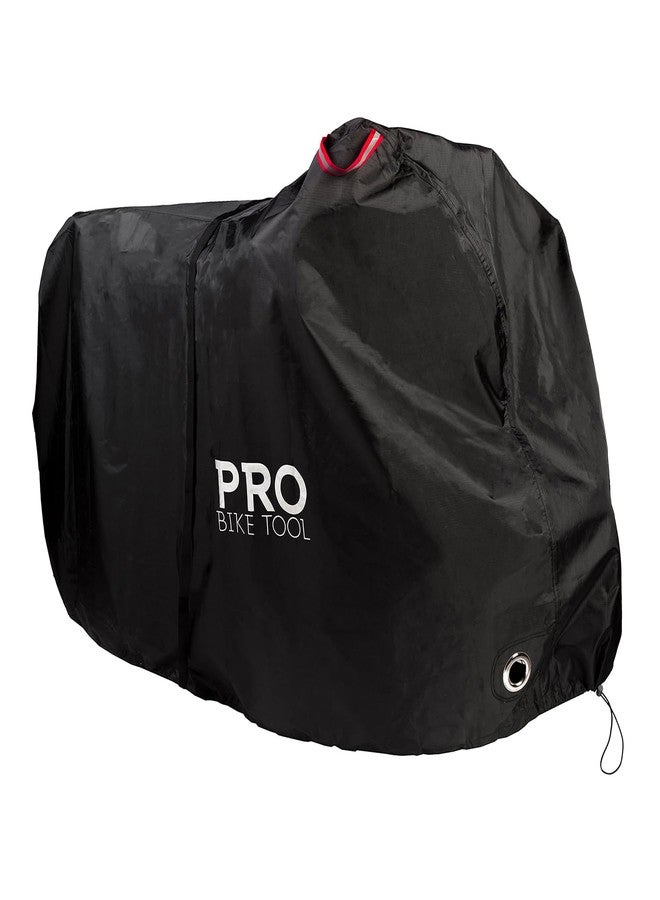 PRO BIKE TOOL Waterproof Bike Cover - Outdoor Bicycle Storage Fits up to Bikes - Heavy Duty Ripstop Material with UV Protection for Yard, Garden, or Car Racks - Durable Black Design - 81.5x46.5-Inch - Image 1