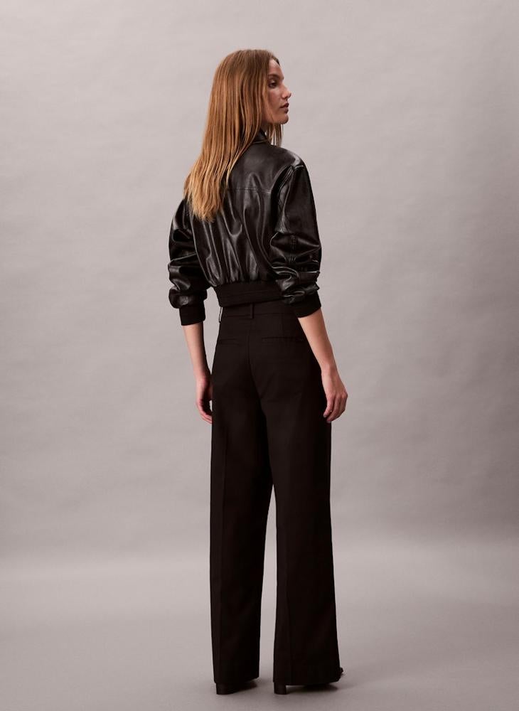 CALVIN KLEIN Casual Pleated Wide Leg Chinos - Image 2