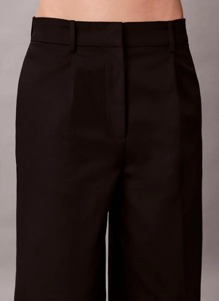 Calvin Klein  Casual Pleated Wide Leg Chinos for Women | Best Price UAE