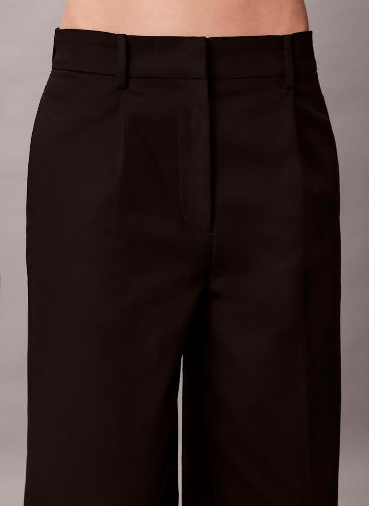 CALVIN KLEIN Casual Pleated Wide Leg Chinos - Image 3