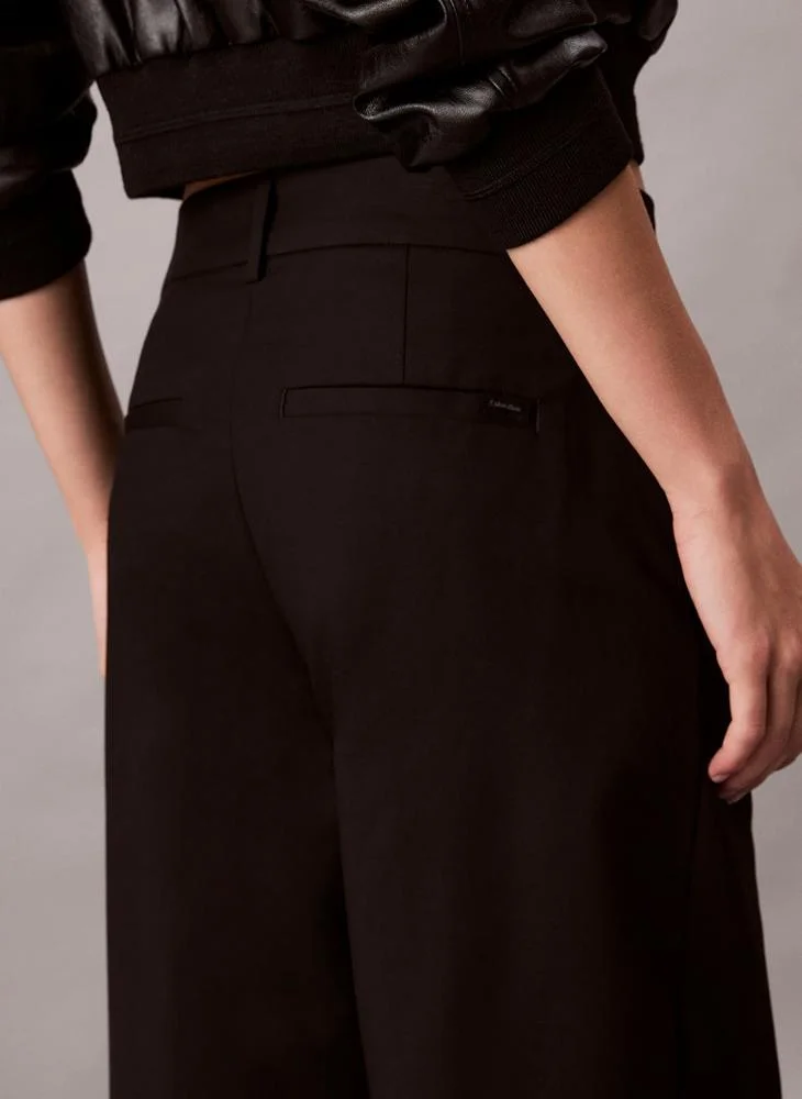 Calvin Klein  Casual Pleated Wide Leg Chinos for Women | Best Price UAE