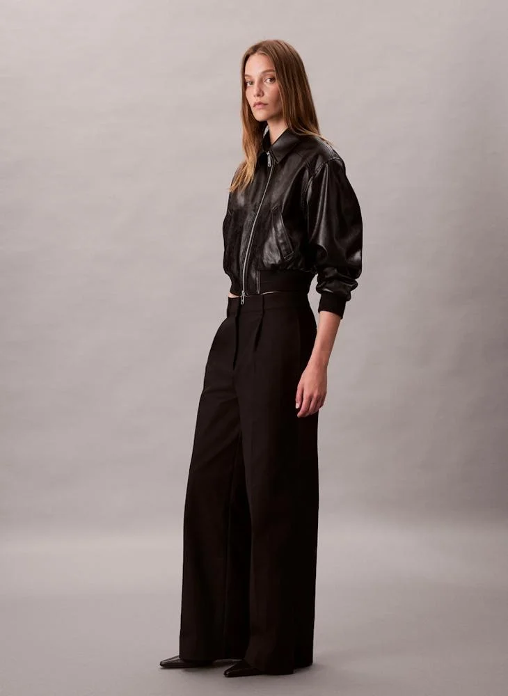 Calvin Klein  Casual Pleated Wide Leg Chinos for Women | Best Price UAE